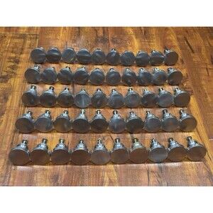Reclaimed Lot of (50) Round Chrome Stainless Steel 1.25” Cabinet Handle Pulls
